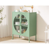 NNEDSZ ArtissIn Buffet Sideboard Metal Cabinet - ELSA Green