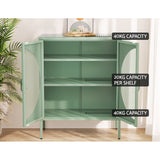 NNEDSZ ArtissIn Buffet Sideboard Metal Cabinet - ELSA Green