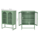 NNEDSZ ArtissIn Buffet Sideboard Metal Cabinet - ELMA Green