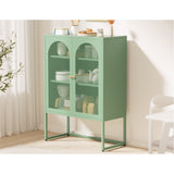 NNEDSZ ArtissIn Buffet Sideboard Metal Cabinet - ELMA Green