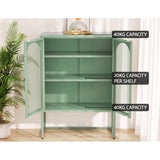 NNEDSZ ArtissIn Buffet Sideboard Metal Cabinet - ELMA Green