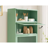 NNEDSZ ArtissIn Buffet Sideboard Cupboard Cabinet Storage Mesh Doors Metal Green ELIA