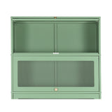NNEDSZ ArtissIn Buffet Sideboard Cupboard Cabinet Storage Mesh Doors Metal Green ELIA