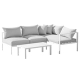 NNEDSZ Gardeon 4 Seater Outdoor Sofa Set Aluminium Lounge Setting