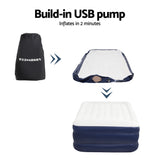 NNEDSZ Air Mattress Single Inflatable Bed 46cm Air bed Grey