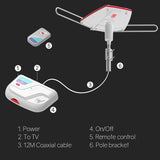 NNEMB  Rotating Digital Outdoor HD TV Antenna, with Signal Booster, Remote Control