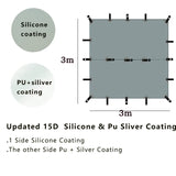 NNEOBA Ultralight Silicone Coated Nylon Camping Tent (Grey)