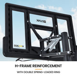 NNEMB Portable Basketball Hoop Stand System, Full Size 2.45m to 3.05m Height Adjustable
