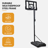 NNEMB Portable Basketball Hoop Stand System, Full Size 2.45m to 3.05m Height Adjustable