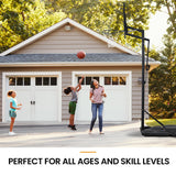 NNEMB Portable Basketball Hoop Stand System, Full Size 2.45m to 3.05m Height Adjustable