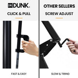 NNEMB Portable Basketball Hoop Stand System, Full Size 2.45m to 3.05m Height Adjustable
