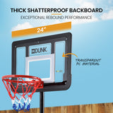 NNEMB Portable Kids Basketball Hoop Stand System, 1.15m to 1.60m Height Adjustable