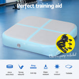 NNEDSZ 1m Air Track Mat Inflatable Gymnastics Tumbling Mat W/ Pump Mint Green