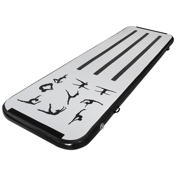 NNEDSZ 3M Air Track Gymnastics Tumbling Mat Exercise Cheerleading Unique Black