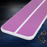NNEDSZ Everfit 3M Air Track Gymnastics Tumbling Exercise Yoga Mat W/ Pump Inflatable Purple