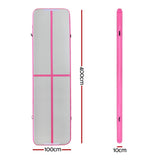 NNEDSZ Everfit 4M Air Track Gymnastics Tumbling Exercise Cheerleading Mat Inflatable Pink