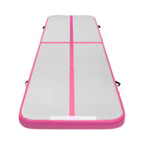 NNEDSZ Everfit 4M Air Track Gymnastics Tumbling Exercise Cheerleading Mat Inflatable Pink