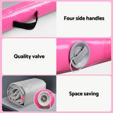 NNEDSZ Everfit 4M Air Track Gymnastics Tumbling Exercise Cheerleading Mat Inflatable Pink