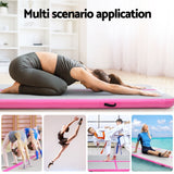 NNEDSZ Everfit 4M Air Track Gymnastics Tumbling Exercise Cheerleading Mat Inflatable Pink