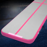 NNEDSZ Everfit 4M Air Track Gymnastics Tumbling Exercise Cheerleading Mat Inflatable Pink