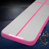 NNEDSZ Everfit 4X1M Airtrack Inflatable Air Track Tumbling Mat W/Pump Floor Gymnastics