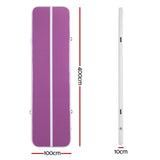 NNEDSZ Everfit 4M Air Track Gymnastics Tumbling Exercise Cheerleading Mat Inflatable Purple