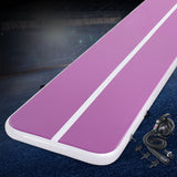 NNEDSZ Everfit 4M Air Track Gymnastics Tumbling Exercise Yoga Mat W/ Pump Inflatable Purple