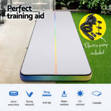 NNEDSZ 6M Air Track Mat Inflatable Gymnastics Tumbling Mat W/ Pump Colourful
