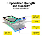 NNEDSZ 6M Air Track Mat Inflatable Gymnastics Tumbling Mat W/ Pump Colourful