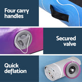 NNEDSZ 6M Air Track Mat Inflatable Gymnastics Tumbling Mat W/ Pump Colourful