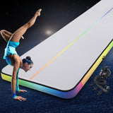 NNEDSZ 6M Air Track Mat Inflatable Gymnastics Tumbling Mat W/ Pump Colourful