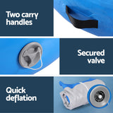 NNEDSZ 1m Air Track Spot Inflatable Gymnastics Tumbling Mat Round Blue