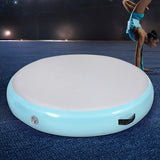 NNEDSZ 1m Air Track Spot Inflatable Gymnastics Tumbling Mat Round Green