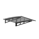 NNEDSZ Window Door Awning Canopy 1mx1m Grey Solid Sheet Metal Frame