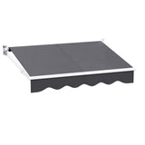 NNEDSZ Retractable Folding Arm Awning Manual Sunshade 2Mx1.5M Grey