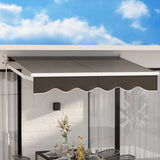 NNEDSZ Retractable Folding Arm Awning Manual Sunshade 2Mx1.5M Grey