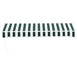 NNEDSZ Retractable Folding Arm Awning Manual Sunshade 3Mx2.5M Green White