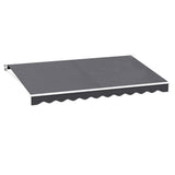 NNEDSZ Retractable Folding Arm Awning Manual Sunshade 4Mx2.5M Grey