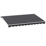 NNEDSZ Retractable Folding Arm Awning Manual Sunshade 4.5Mx3M Grey
