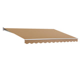 NNEDSZ Retractable Folding Arm Awning Motorised Remoter Sunshade 2.5Mx2M Beige