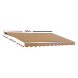 NNEDSZ Retractable Folding Arm Awning Motorised Remoter Sunshade 2.5Mx2M Beige