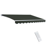 NNEDSZ Retractable Folding Arm Awning Motorised Sunshade 2.5Mx2M Grey