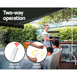NNEDSZ Retractable Folding Arm Awning Motorised Sunshade 2.5Mx2M Grey
