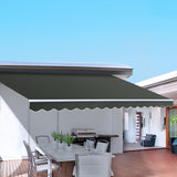 NNEDSZ Retractable Folding Arm Awning Motorised Sunshade 2.5Mx2M Grey