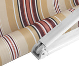 NNEDSZ Retractable Folding Arm Awning Motorised Sunshade 3Mx2.5M Beige Brown