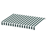 NNEDSZ Retractable Folding Arm Awning Motorised Sunshade 3Mx2.5M Green White