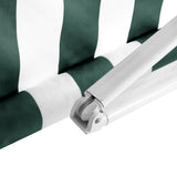 NNEDSZ Retractable Folding Arm Awning Motorised Sunshade 3Mx2.5M Green White