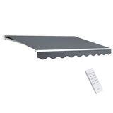 NNEDSZ Retractable Folding Arm Awning Motorised Sunshade 3Mx2.5M Grey