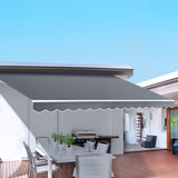 NNEDSZ Retractable Folding Arm Awning Motorised Sunshade 3Mx2.5M Grey