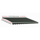 NNEDSZ Retractable Folding Arm Awning Motorised Sunshade 5Mx3M Grey